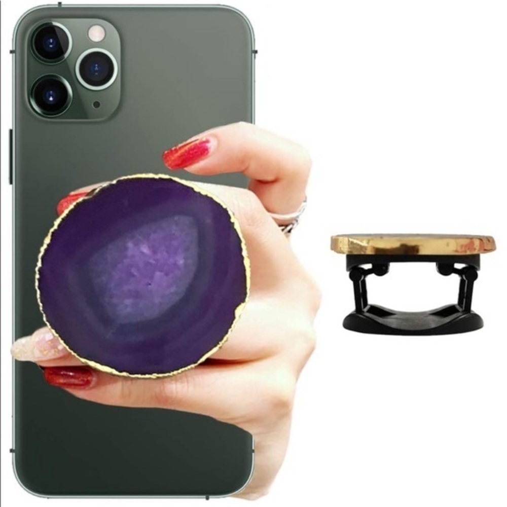 New crystal agate phone grip for phone